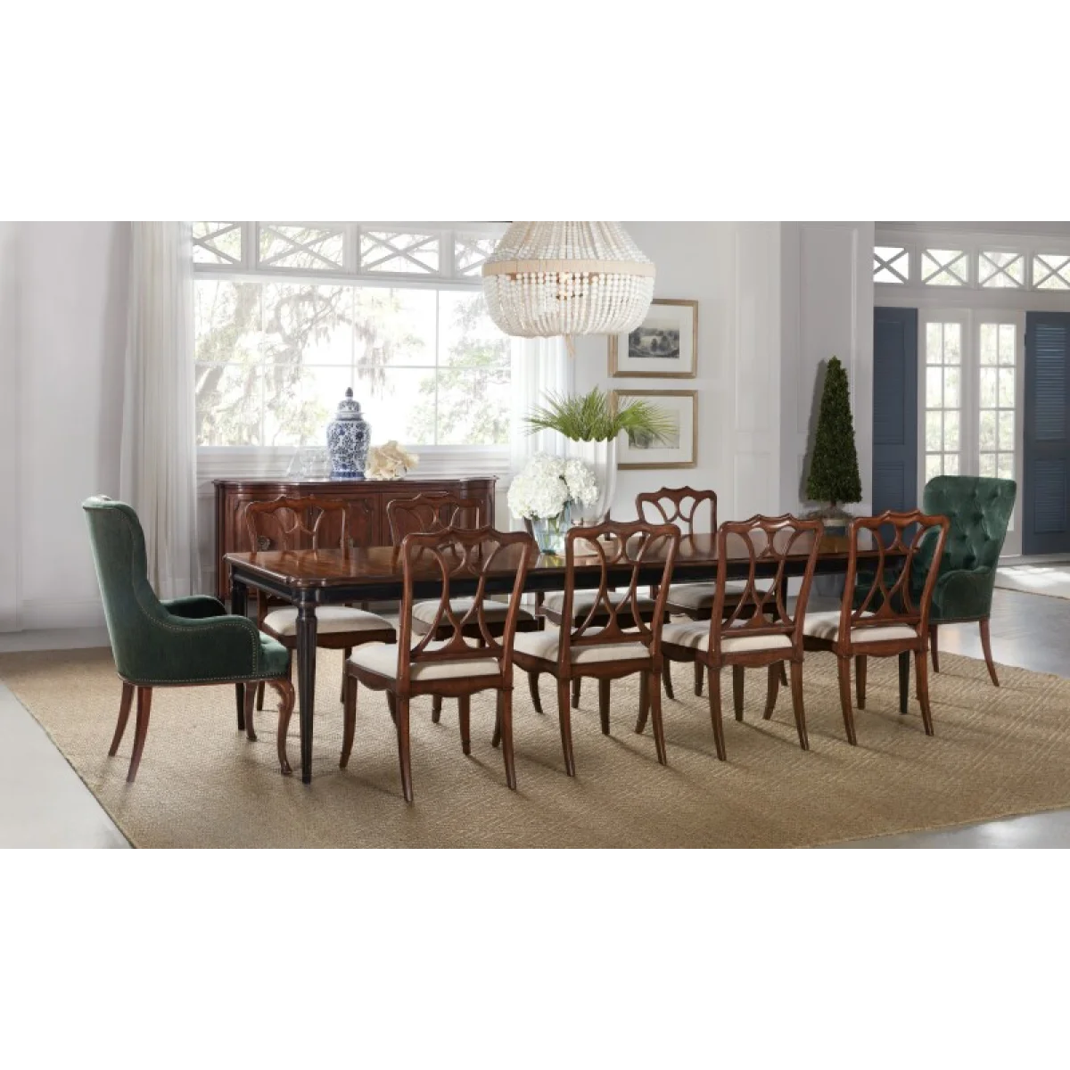 Charleston Upholstered Seat Side Chair Chairs & Benches Beige 9