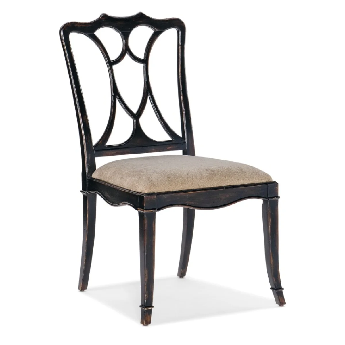 Charleston Upholstered Seat Side Chair Chairs & Benches Beige 4
