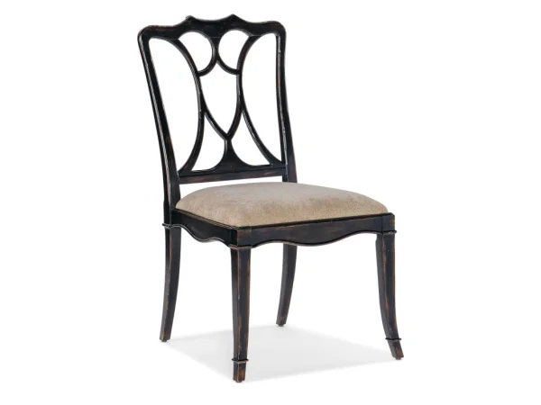 Charleston Upholstered Seat Side Chair Chairs & Benches Beige 21