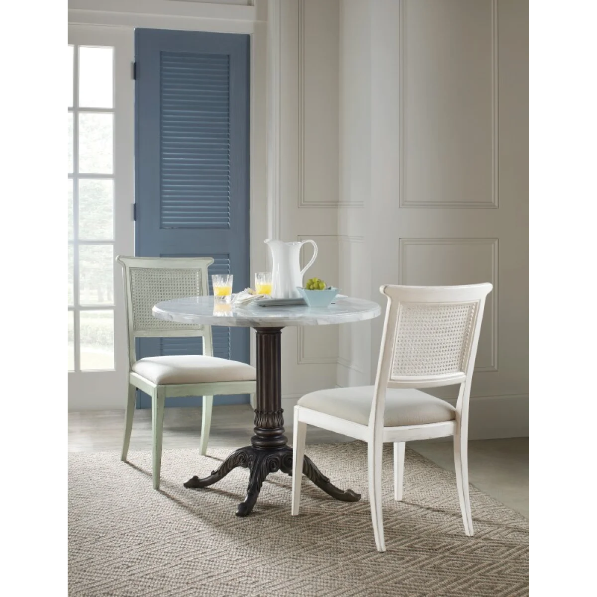 Charleston Upholstered Seat Side Chair Chairs & Benches Beige 8