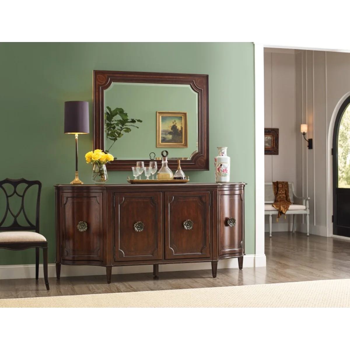 Charleston Four-Door Buffet Dining Storage Brown 14