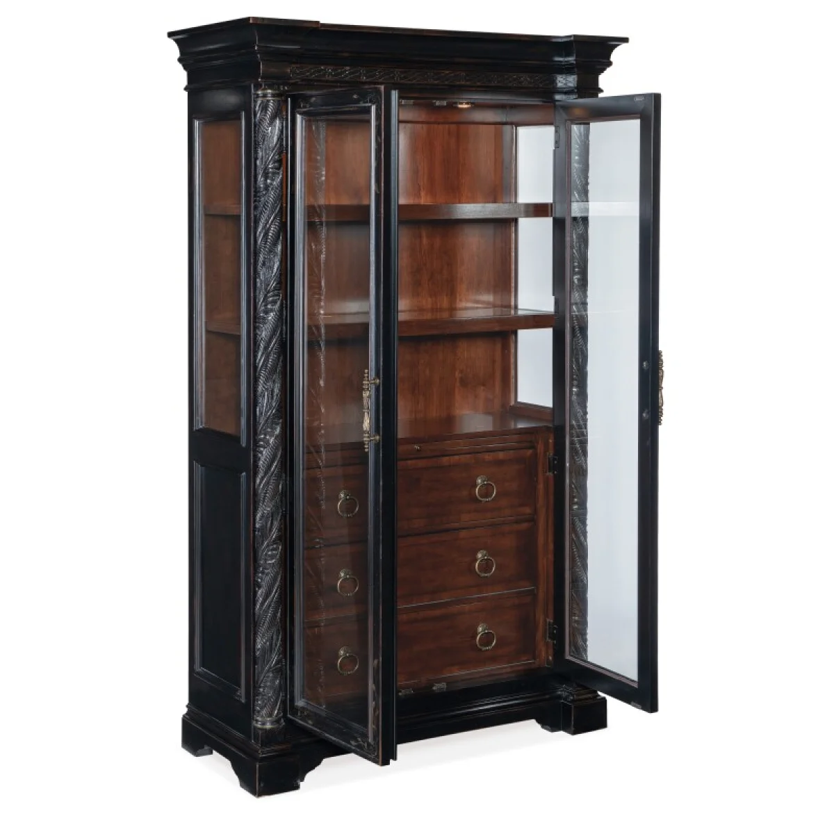 Charleston Display Cabinet Dining Storage black 10