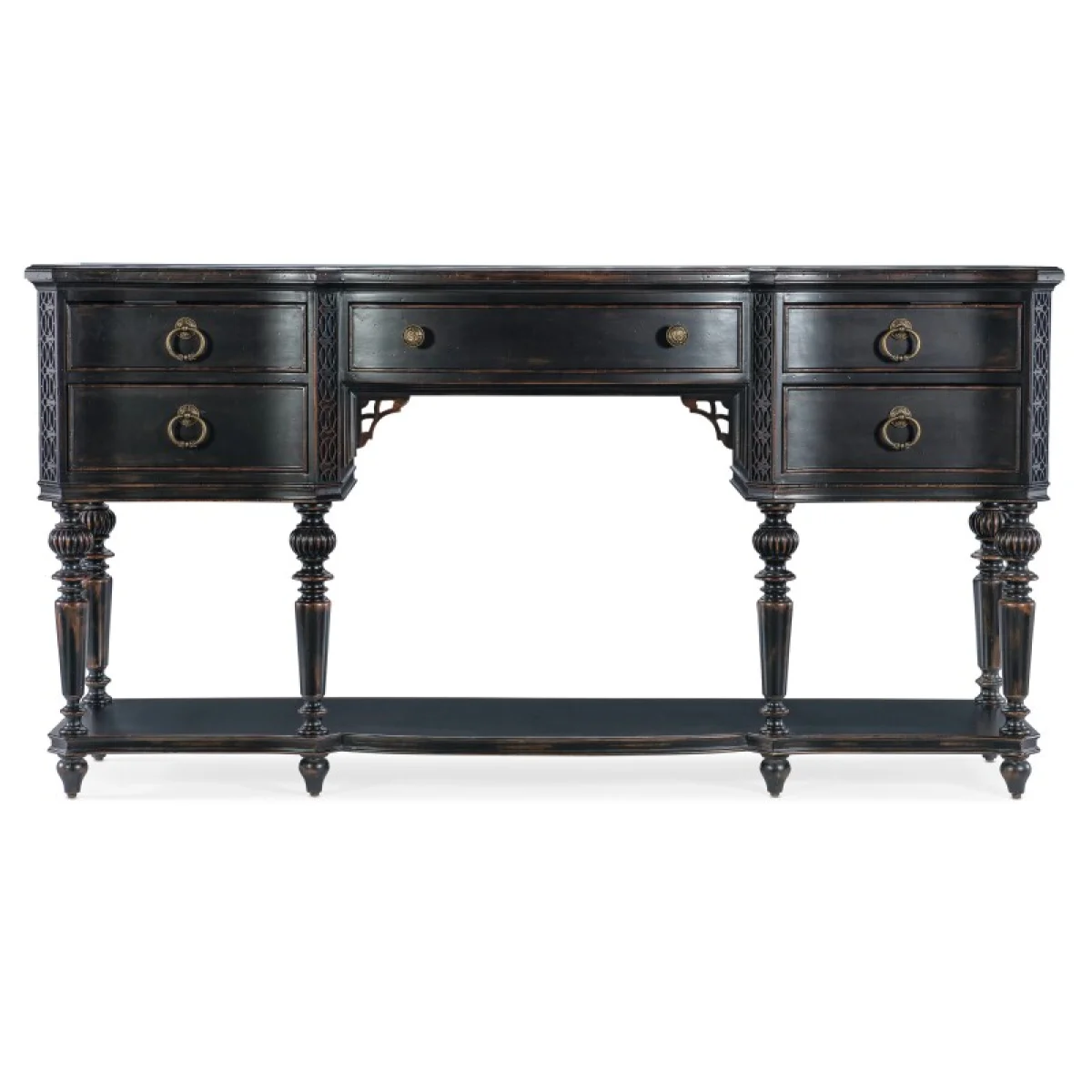 Charleston Five-Drawer Server Dining Storage black 8