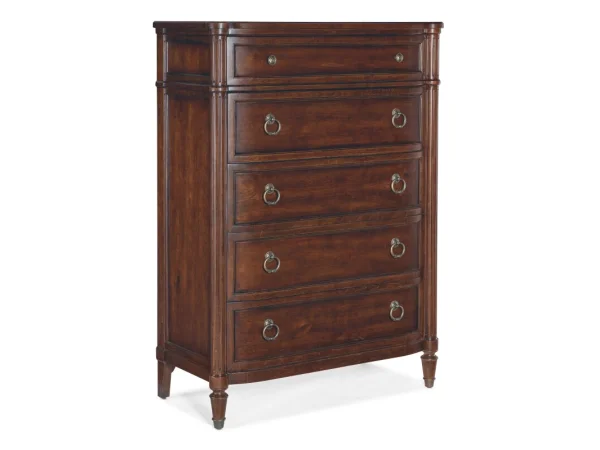 Charleston Five-Drawer Chest Chests Brown