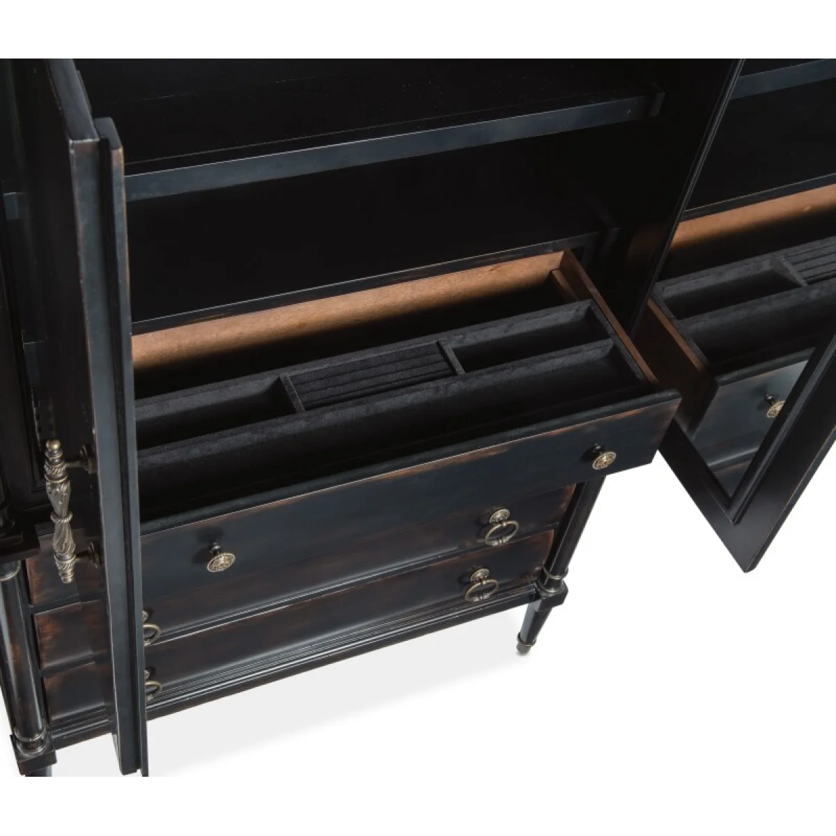 Charleston Jewelry Armoire Dressers black 6