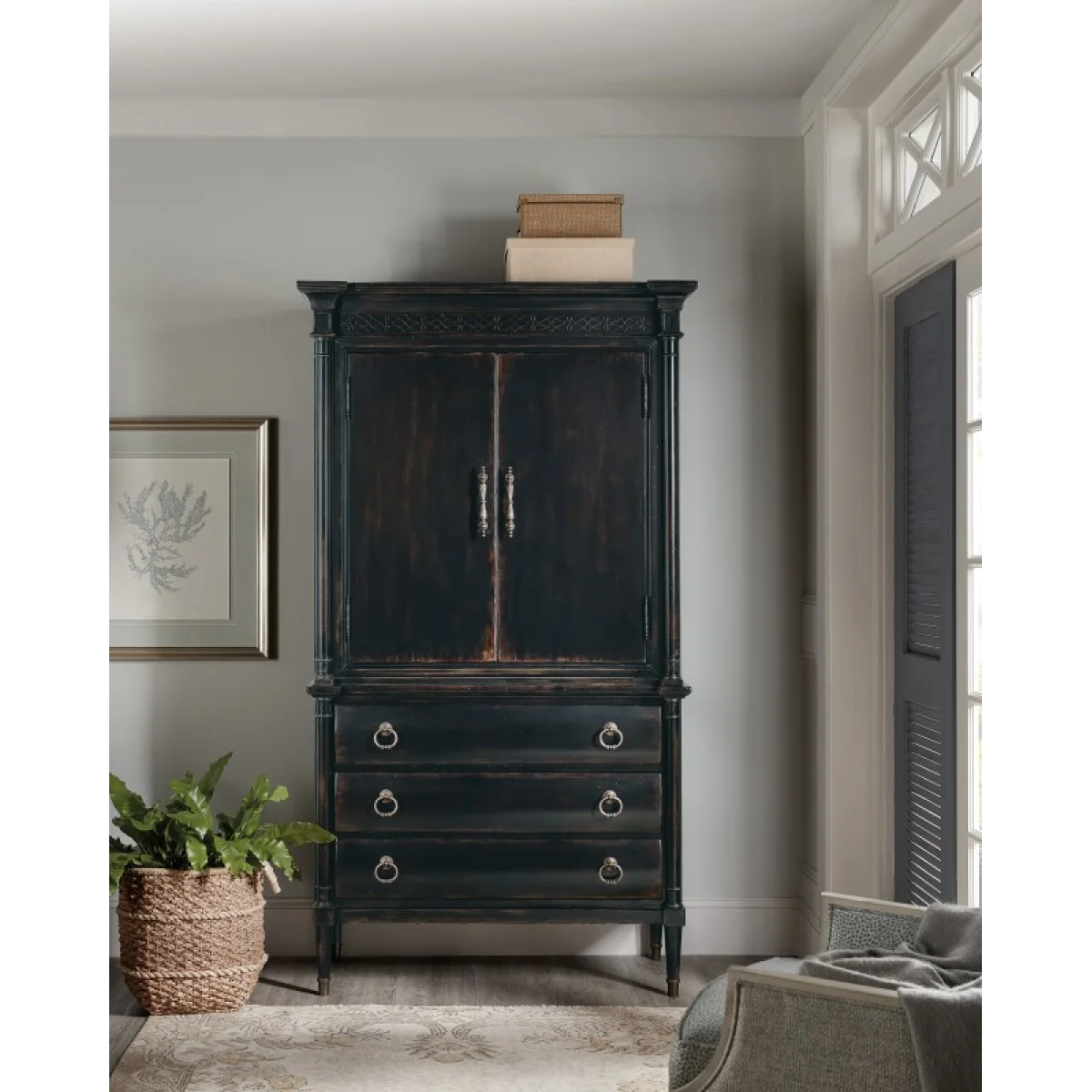 Charleston Jewelry Armoire Dressers black 11