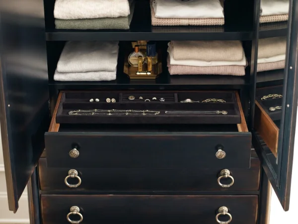 Charleston Jewelry Armoire Dressers black 27