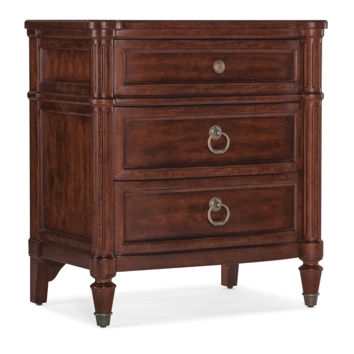 Charleston Three-Drawer Nightstand Nightstands Brown 4