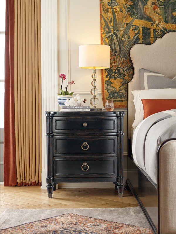 Charleston Three-Drawer Nightstand Nightstands black 9 Charleston Three-Drawer Nightstand Nightstands black 9