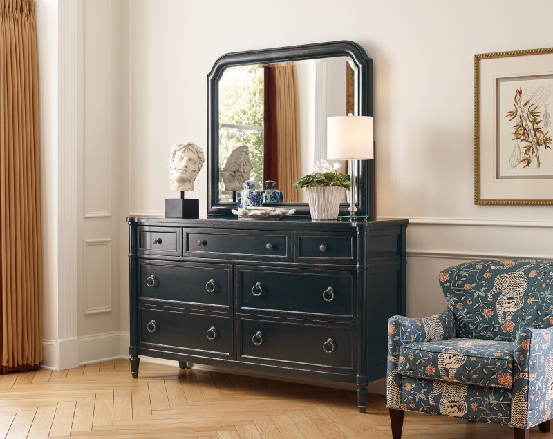 Charleston Seven-Drawer Dresser Dressers black 8 Charleston Seven-Drawer Dresser Dressers black 8