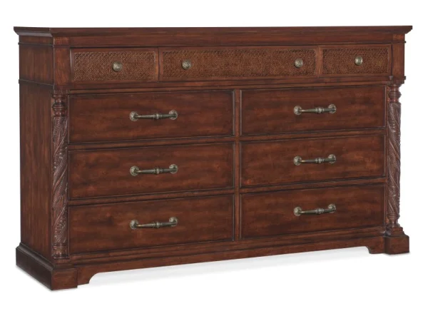 Charleston Nine-Drawer Dresser Dressers Brown