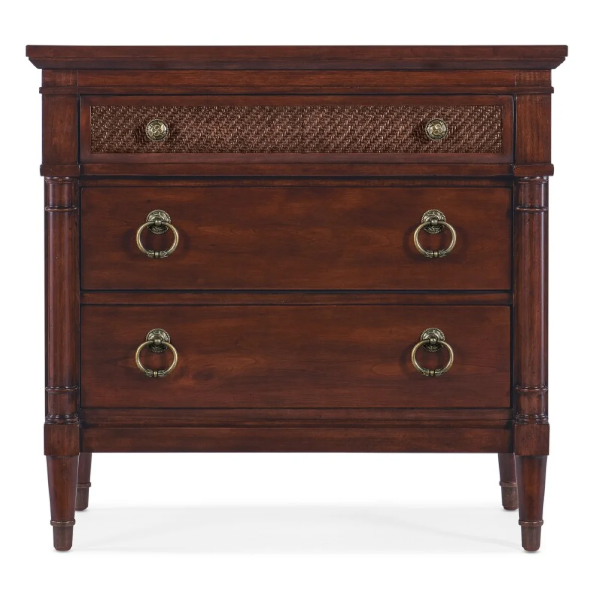Charleston Three-Drawer Nightstand Nightstands Brown 7