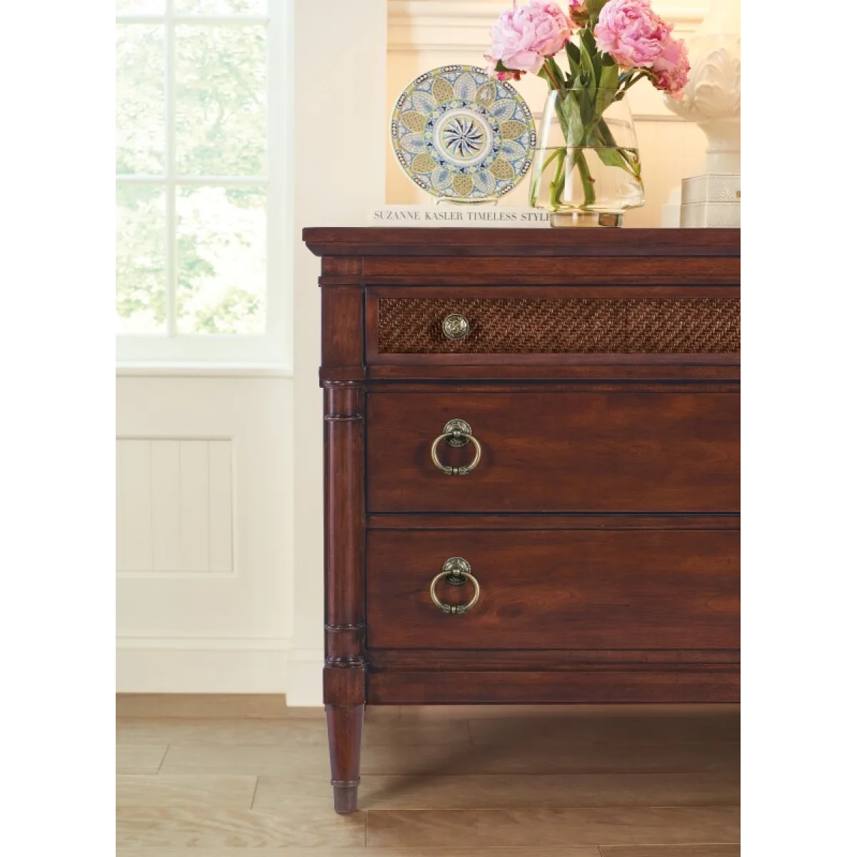 Charleston Three-Drawer Nightstand Nightstands Brown 12