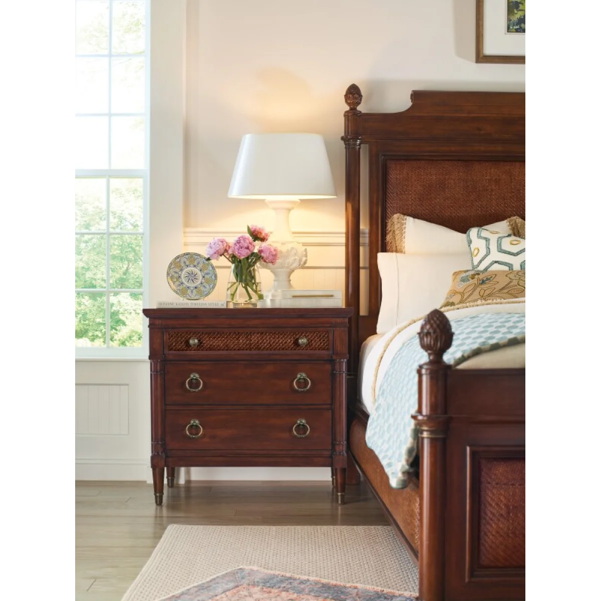 Charleston Three-Drawer Nightstand Nightstands Brown 13