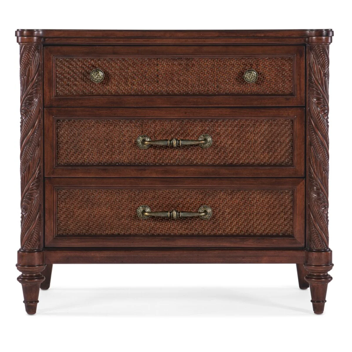 Charleston Three-Drawer Nightstand Nightstands Brown 7