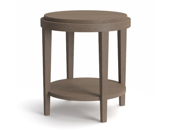 Ventura Round End Table Brown End tables Bassett Furniture