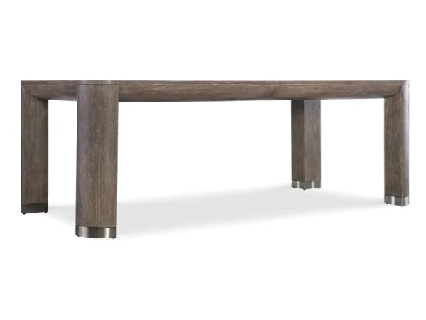 Modern Mood Leg Dining Table with 1-24in Leaf Dining Tables Brown