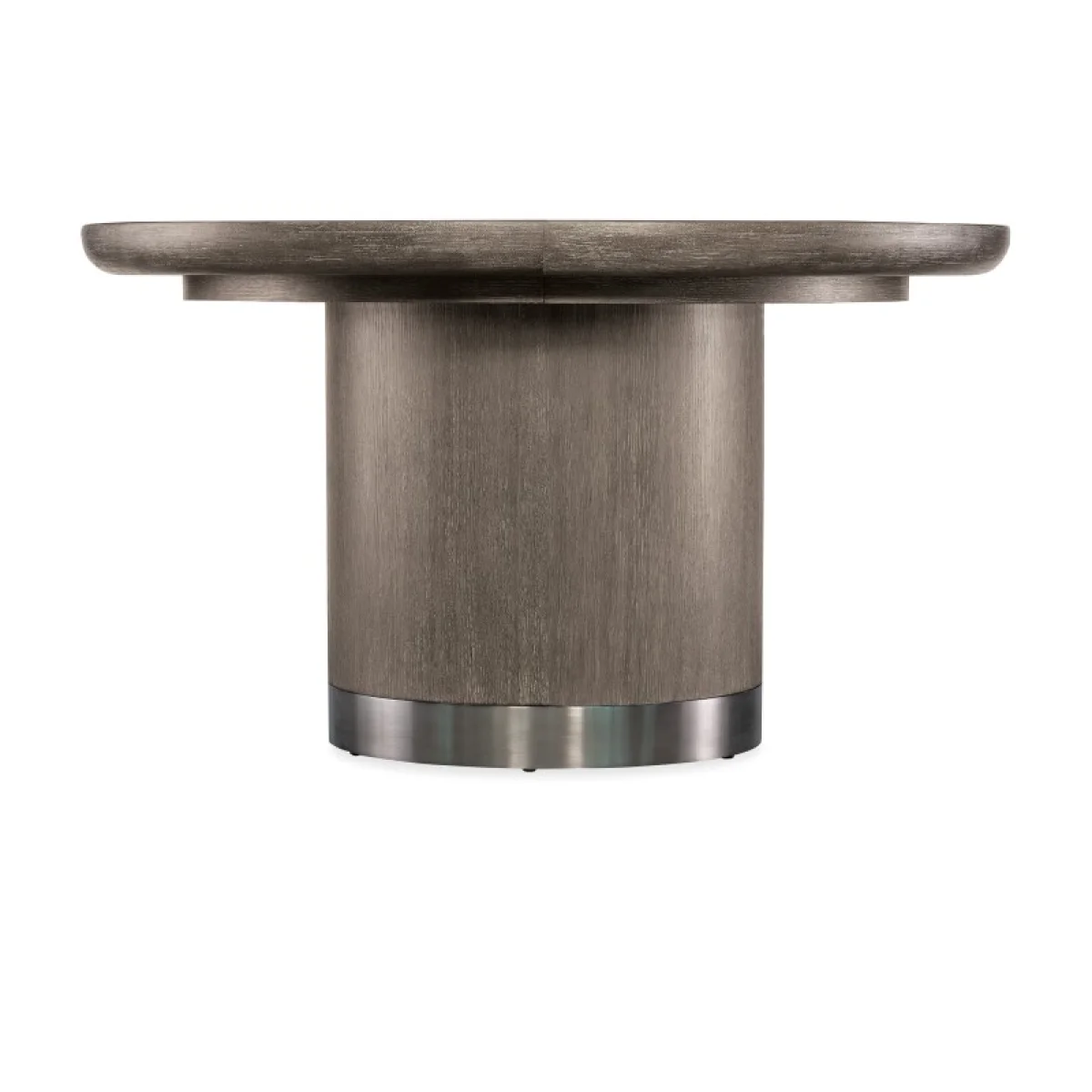 Modern Mood Round Dining Table with 1-18in Leaf Dining Tables Brown 4