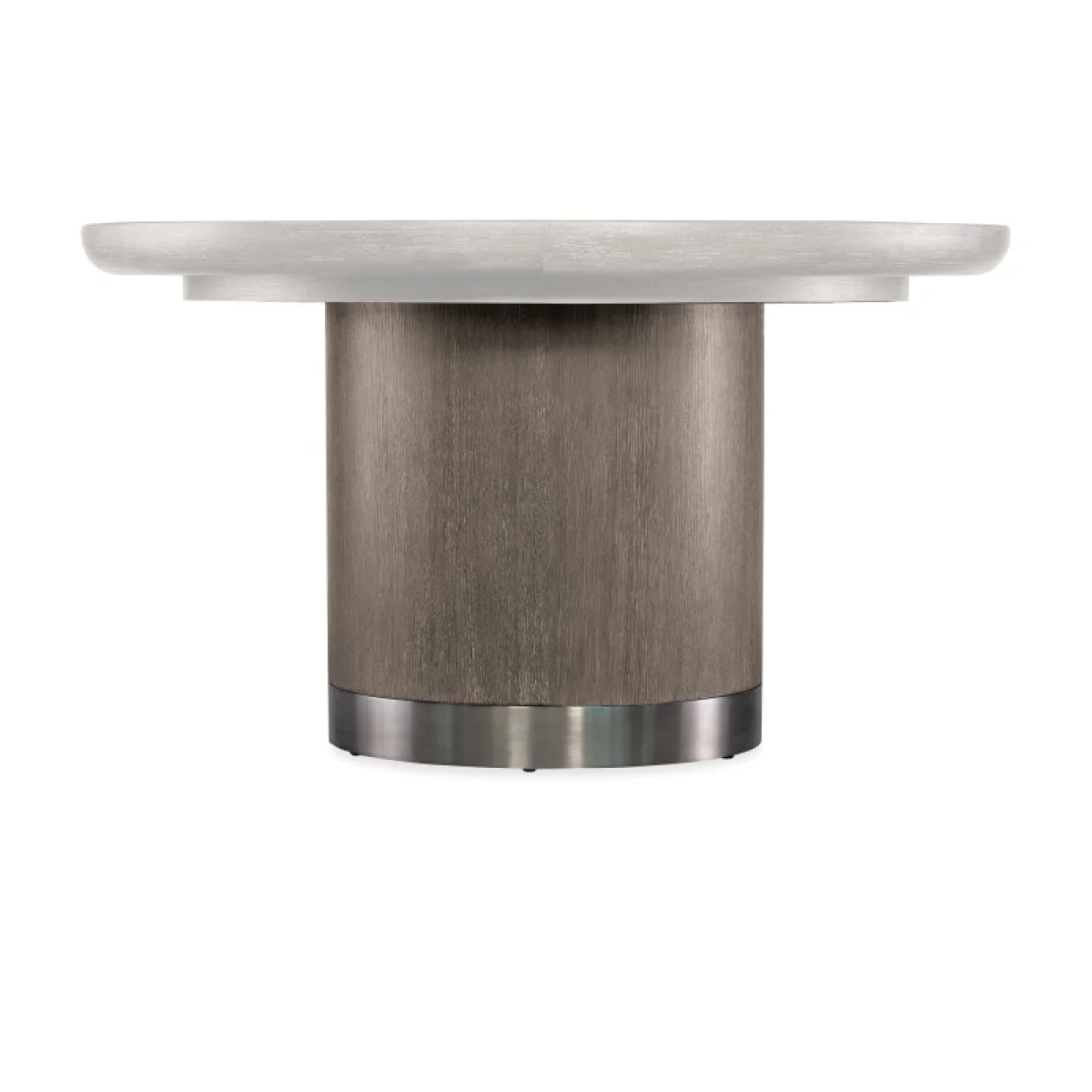 Modern Mood Round Dining Table with 1-18in Leaf Dining Tables Brown 10