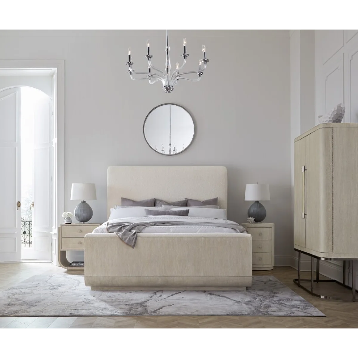 Modern Mood King Upholstered Panel Bed Beds Beds 8