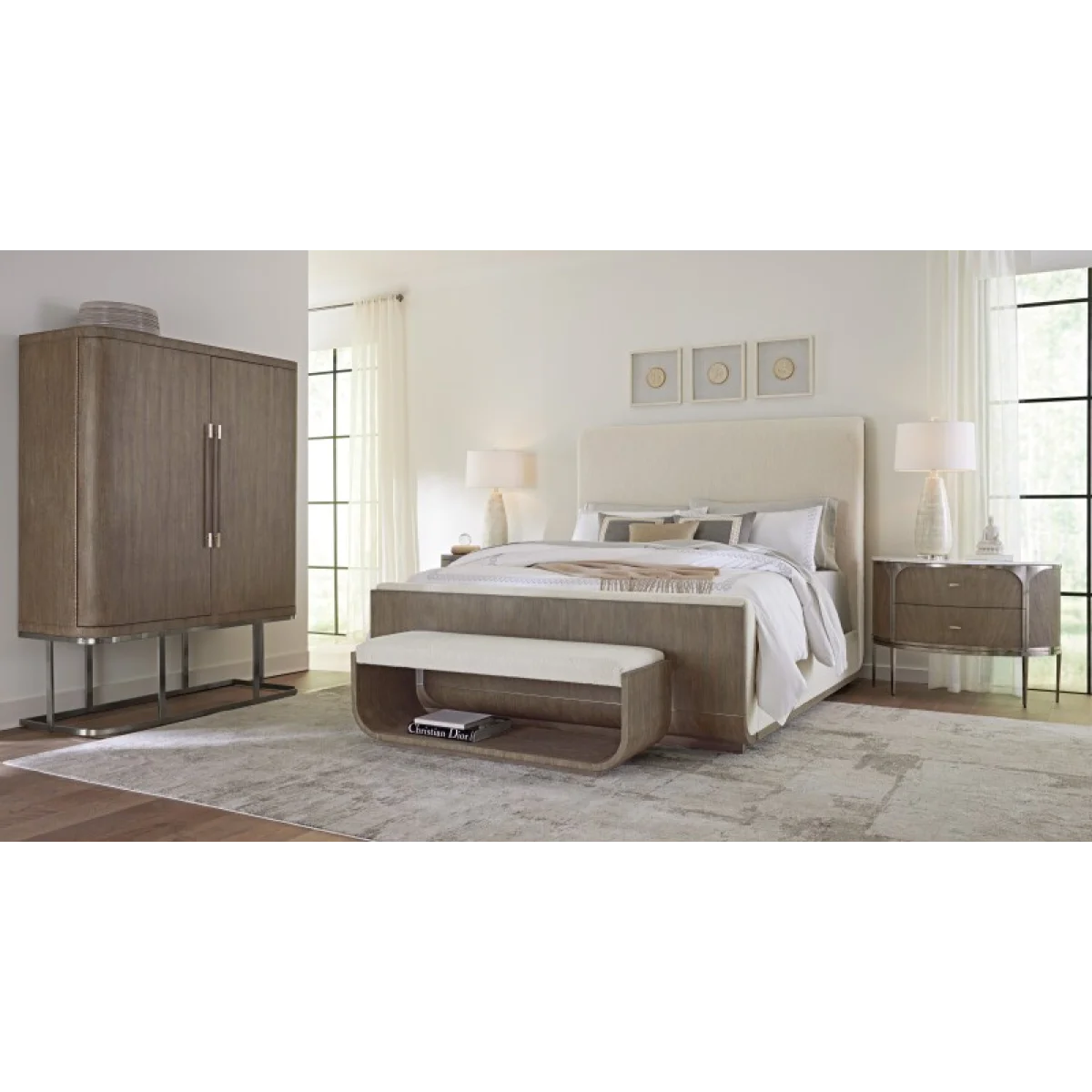 Modern Mood King Upholstered Panel Bed Beds Beds 8