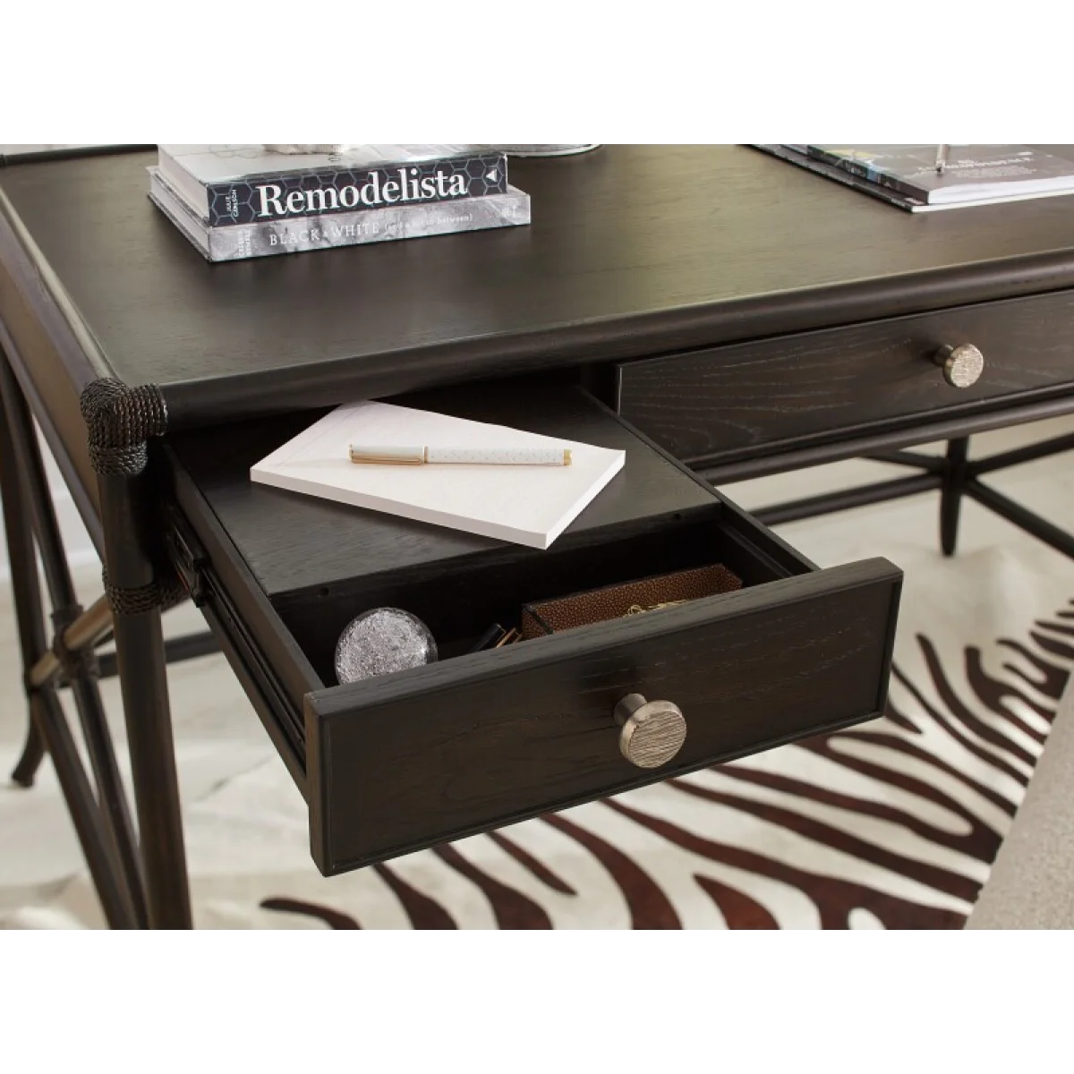 Retreat Pole Rattan Writing Desk Desks black 7