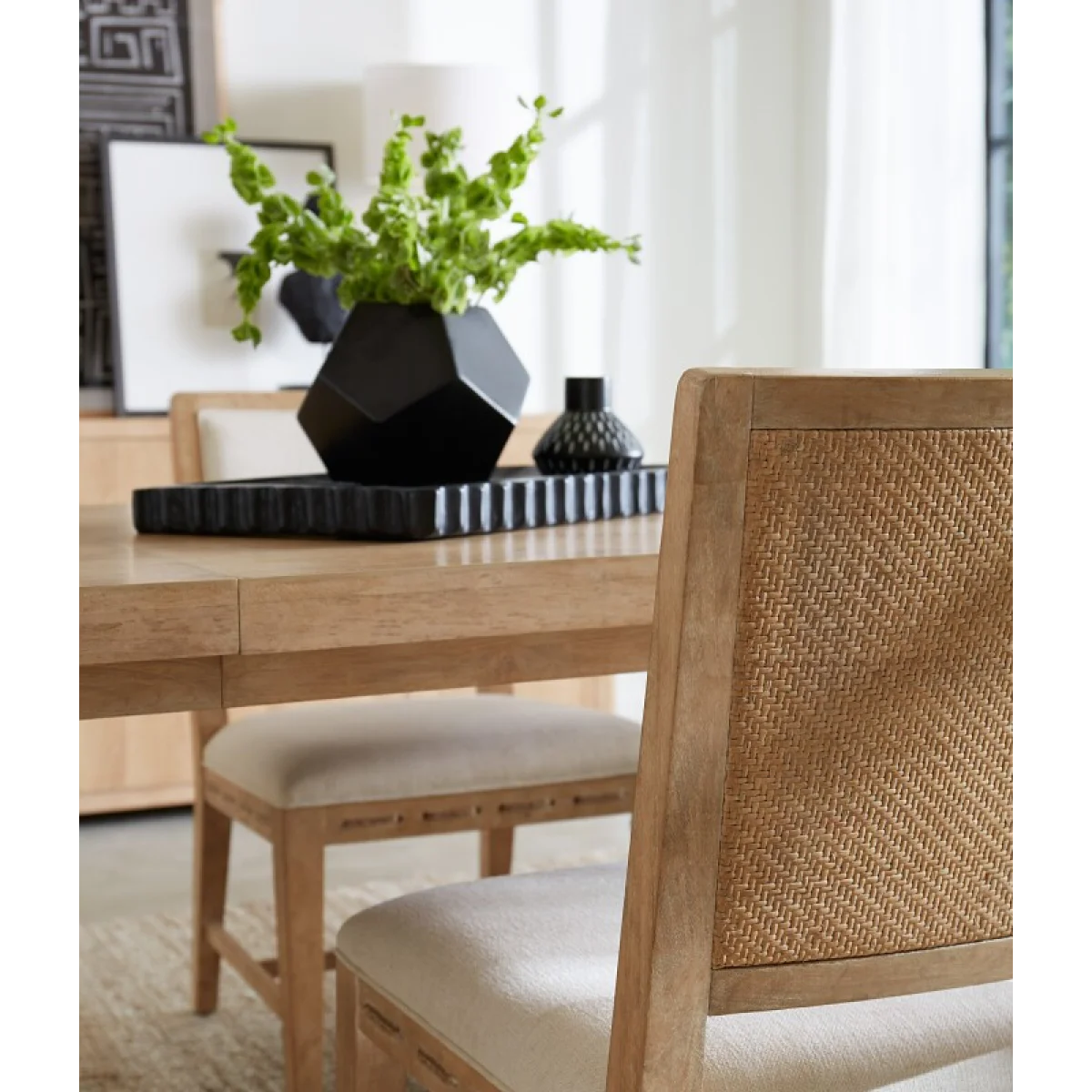 Retreat Rectangle Dining Table with 1-22in Leaf Dining Tables Brown 11