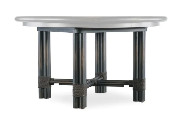 Casual Dining Retreat Pole Rattan Round Dining Table Base Dining Table Bases black