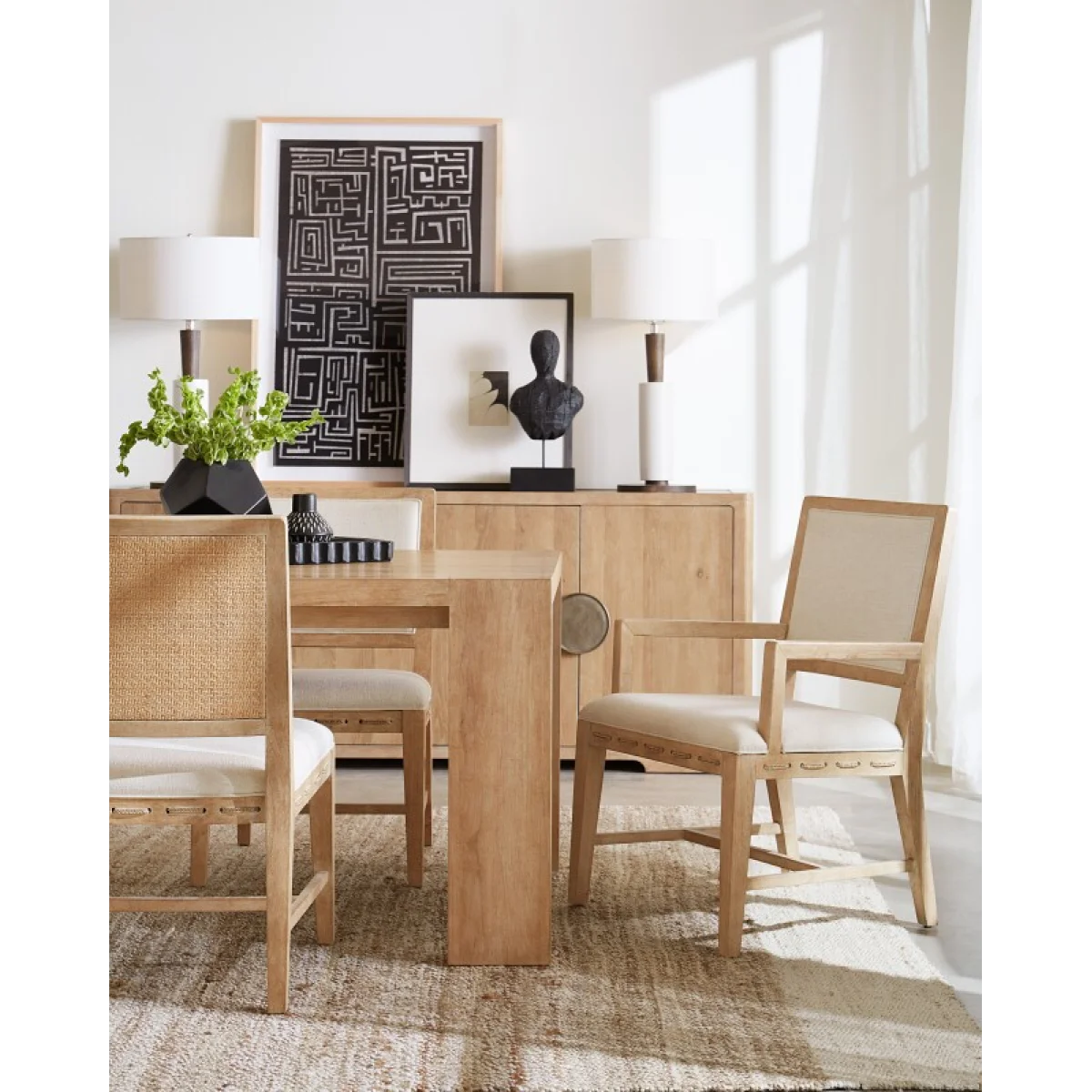 Retreat Cane Back Side Chair Chairs & Benches Beige 8