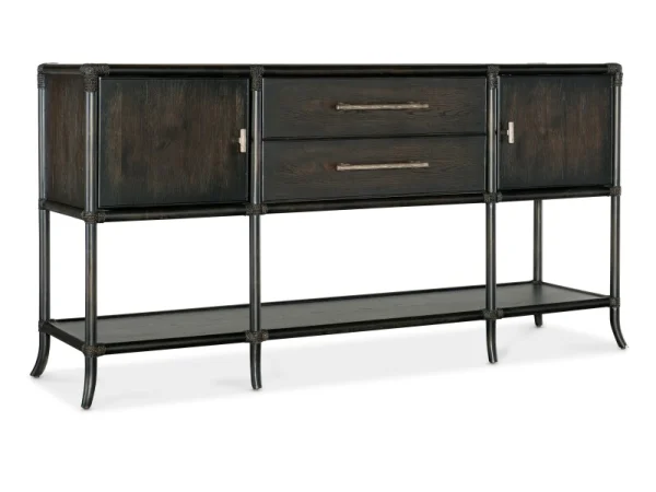 Retreat Pole Rattan Sideboard Dining Storage black