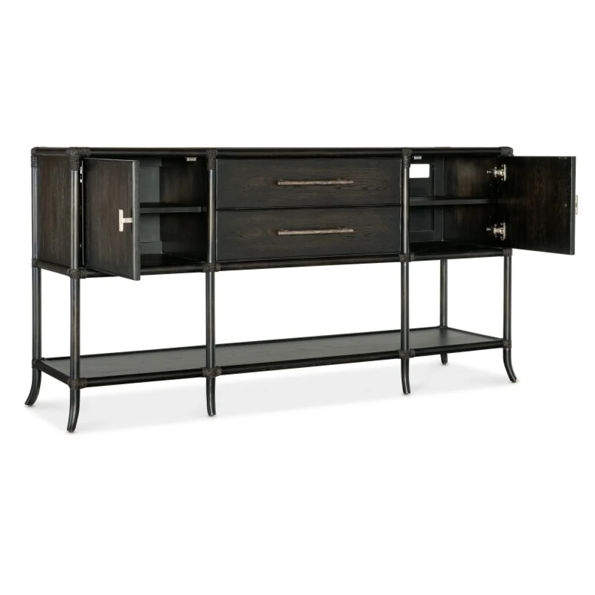 Retreat Pole Rattan Sideboard Dining Storage black 6
