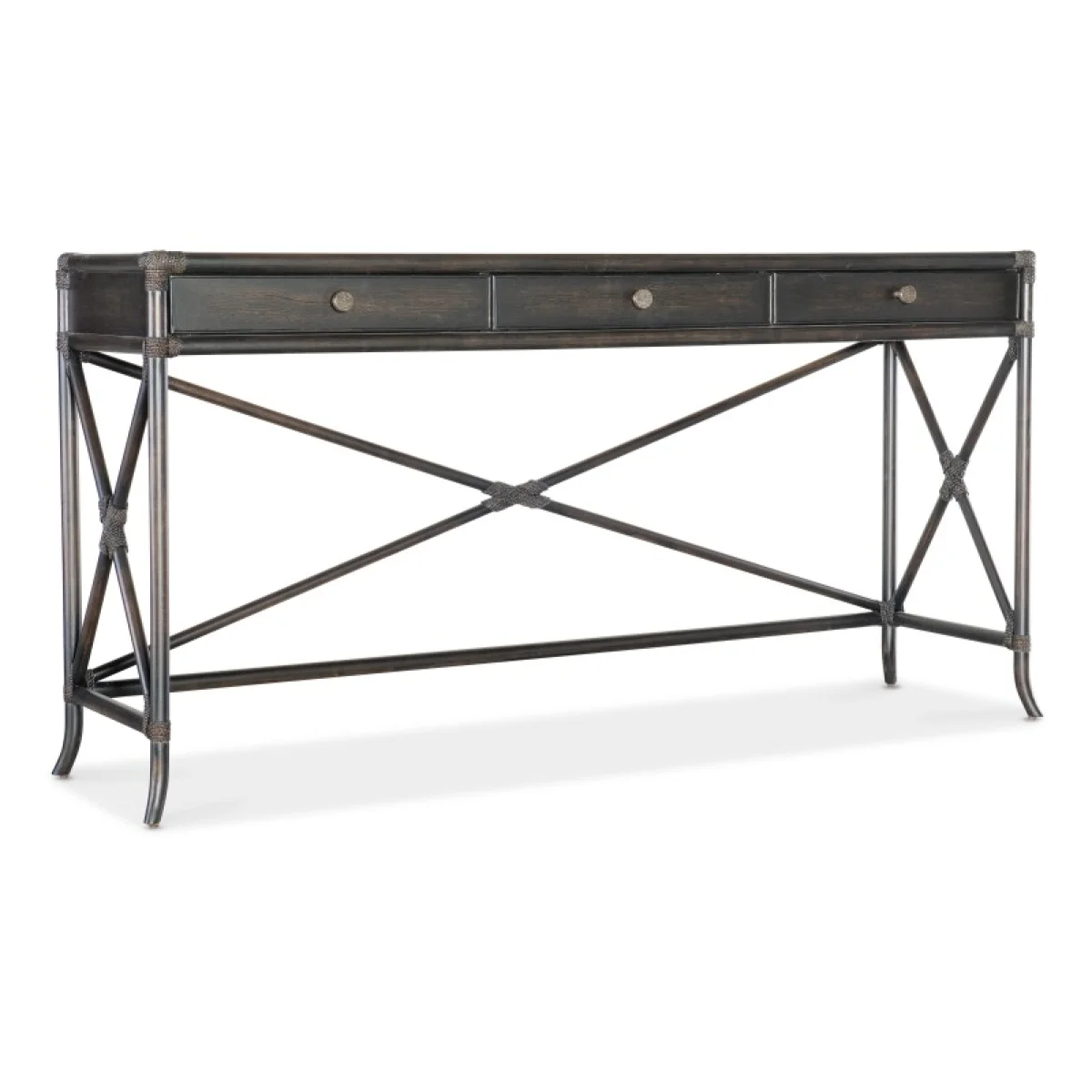 Retreat Pole Rattan Console Console Tables black 4