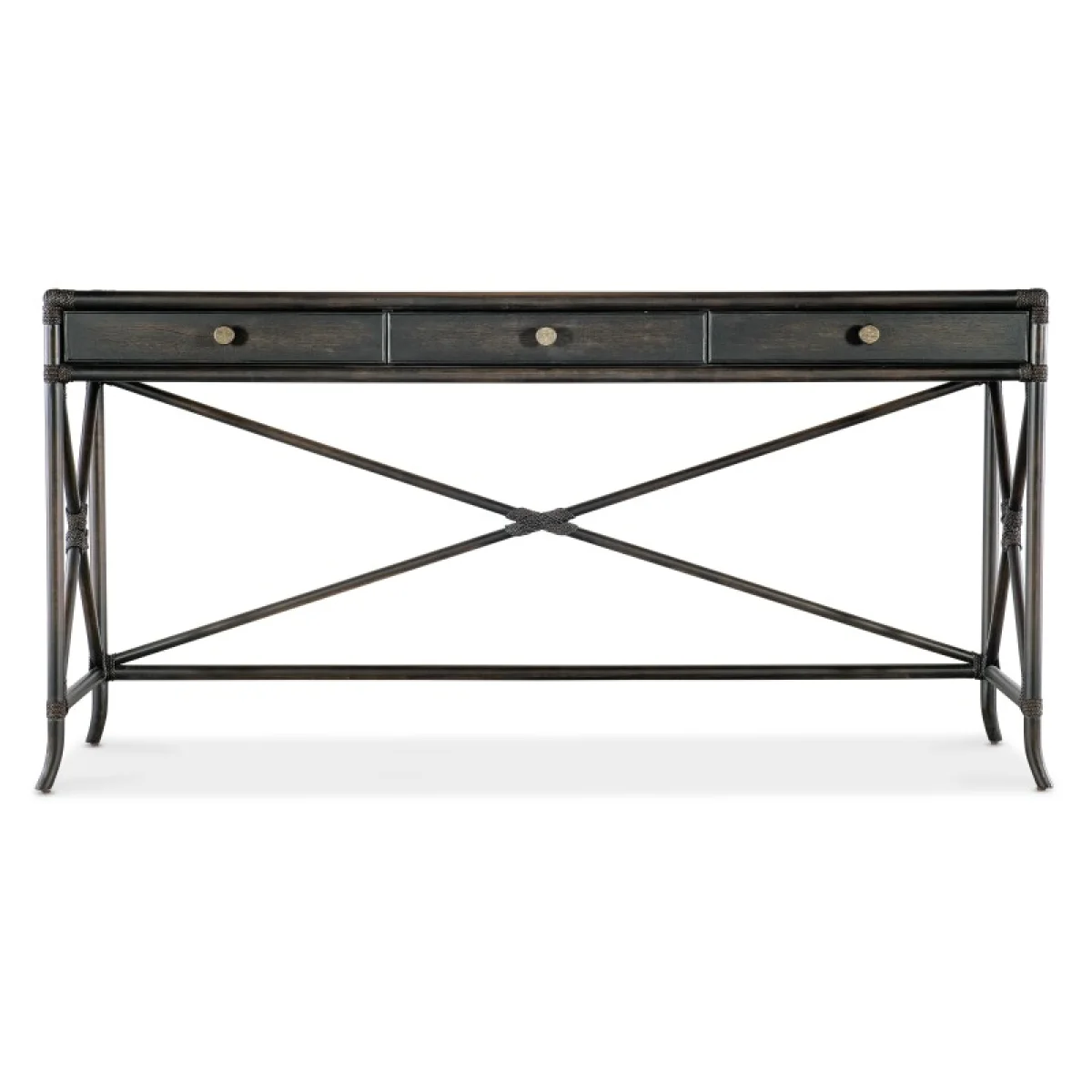 Retreat Pole Rattan Console Console Tables black 7