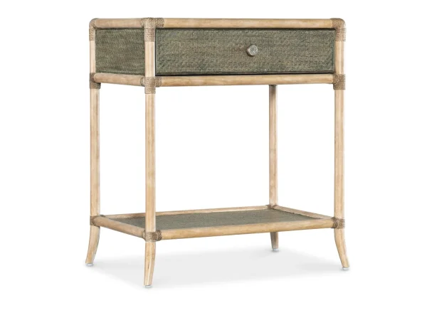 Retreat Pole Rattan Bedside Table Nightstands Brown