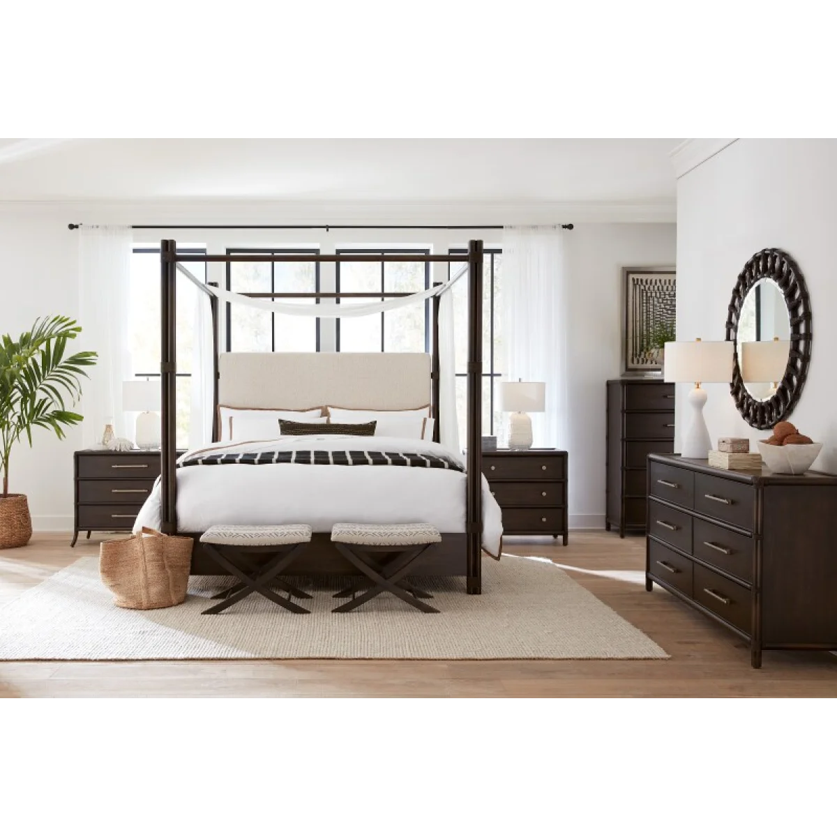 Retreat Pole Rattan Nightstand Nightstands Brown 9
