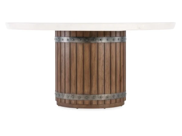 Vineyard Row Round Dining Table Dining Tables Brown 19