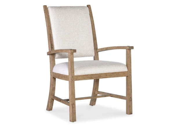 Vineyard Row Post Back Upholstered Arm Chair Chairs & Benches Beige