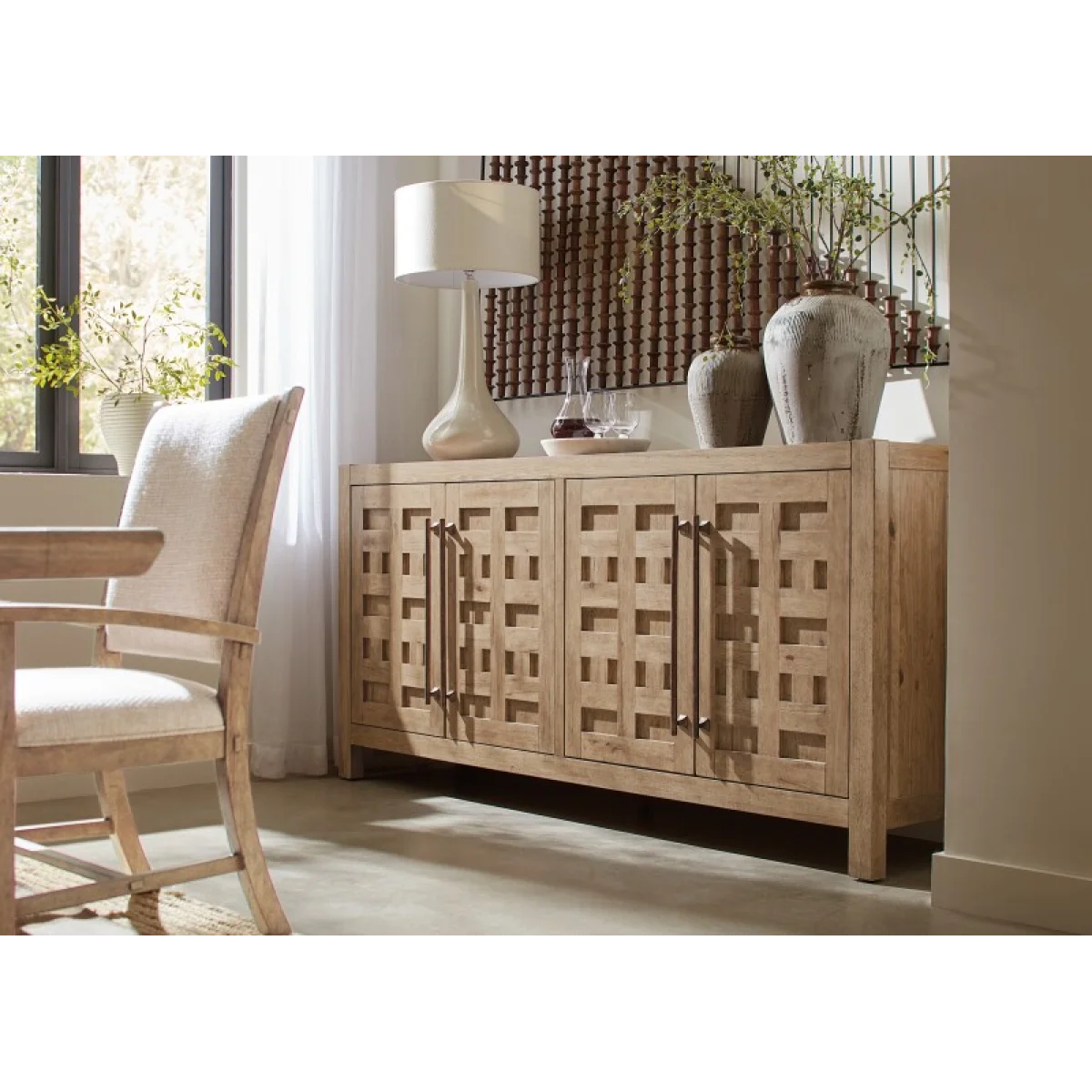 Vineyard Row Buffet Dining Storage Brown 14