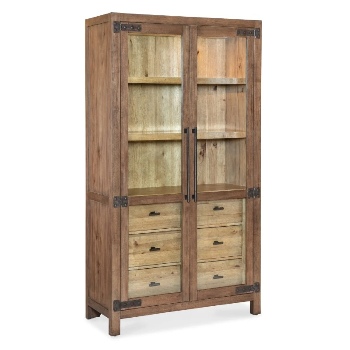 Vineyard Row Display Cabinet Dining Storage Brown 4