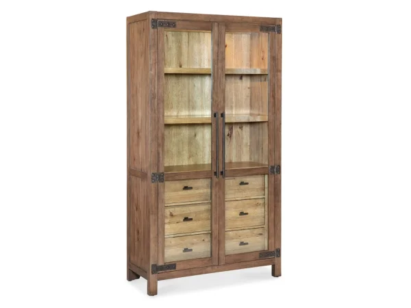 Vineyard Row Display Cabinet Dining Storage Brown