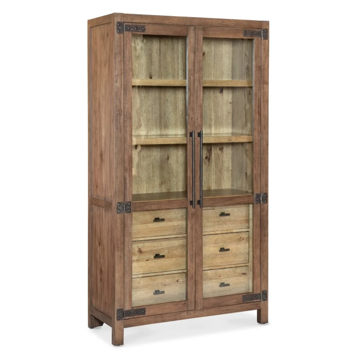 Vineyard Row Display Cabinet Dining Storage Brown 9