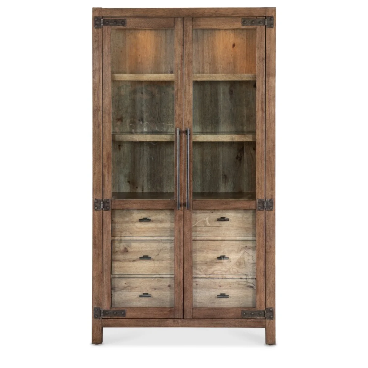 Vineyard Row Display Cabinet Dining Storage Brown 10