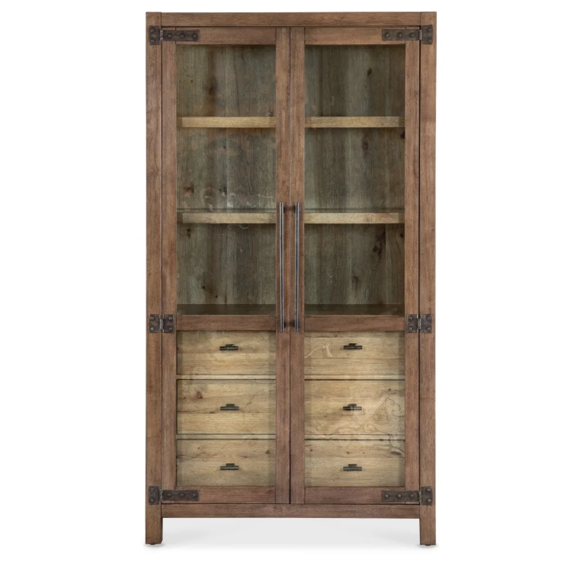 Vineyard Row Display Cabinet Dining Storage Brown 11