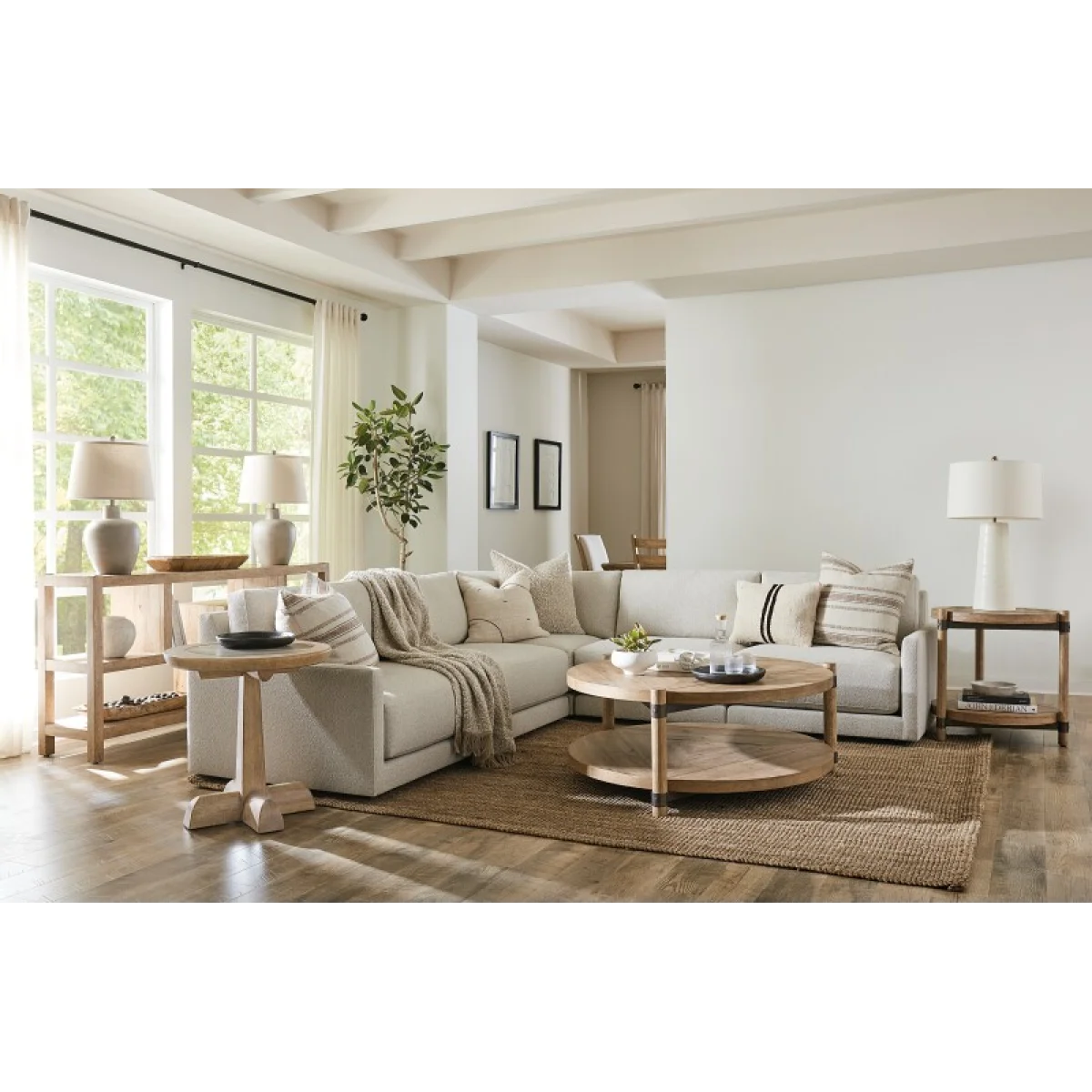 Vineyard Row Round End Table End tables Brown 8