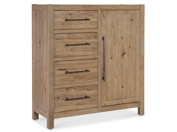 Vineyard Row Four-Drawer Door Chest Dressers Brown