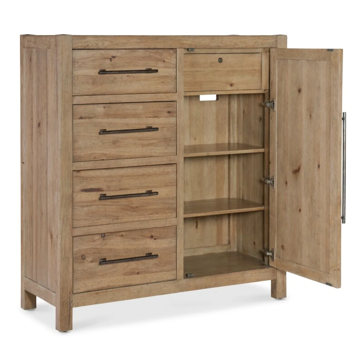 Vineyard Row Four-Drawer Door Chest Dressers Brown 6