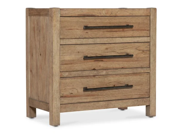 Vineyard Row Two-Drawer Nightstand Nightstands Brown