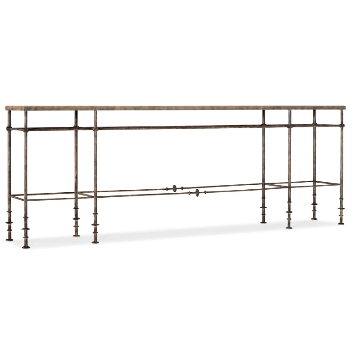 La Grange St James Metal and Stone Console Console Tables Blacks 4