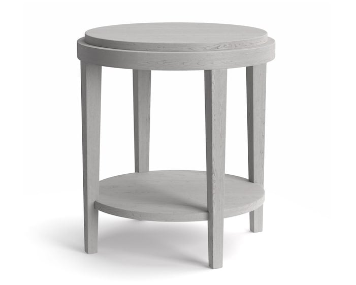 Ventura Round End Table Shell White