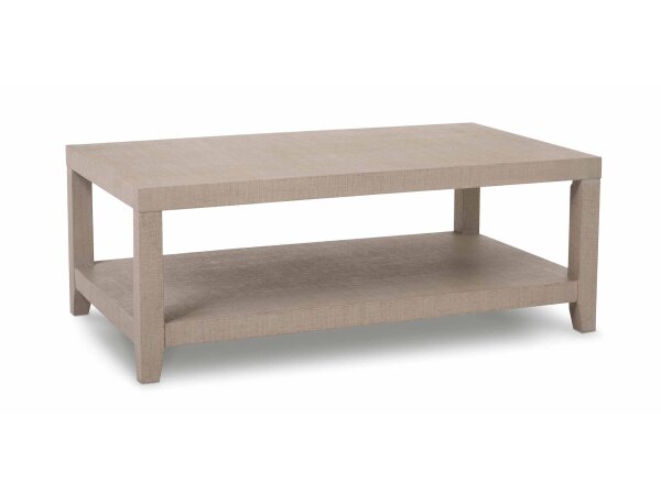 Ventura Raffia Rectangle Cocktail Table Sand Grey Cocktail & Coffee Tables Bassett Furniture